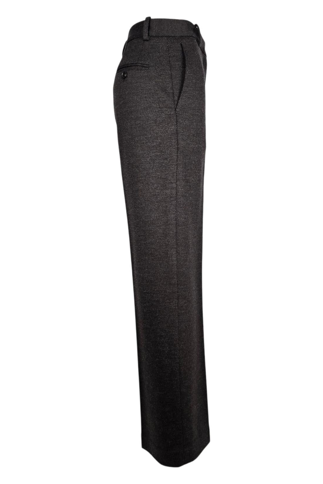 pantalone donna in lana antracite