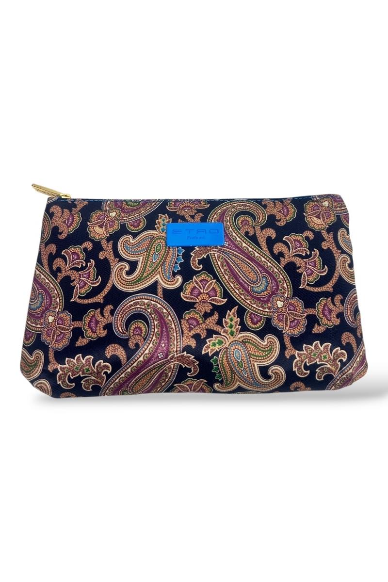 trousse fantasia cachemire blu e bordeaux