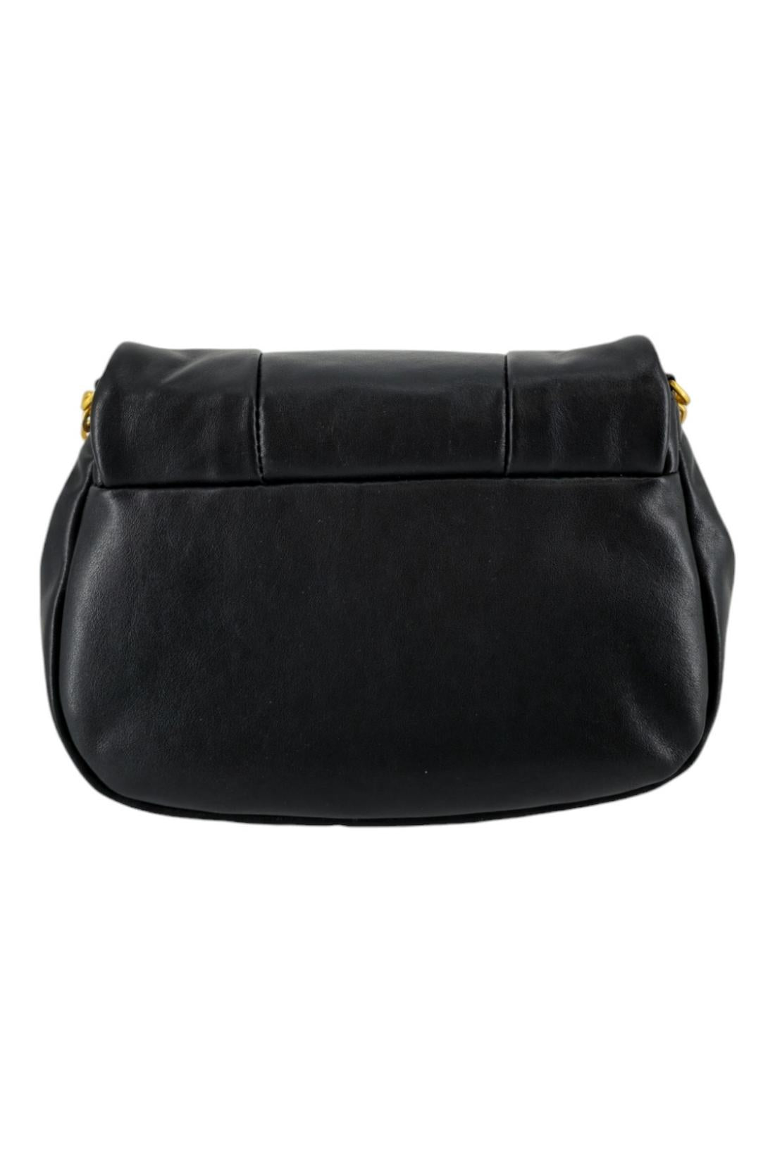 tracollina donna in pelle nera