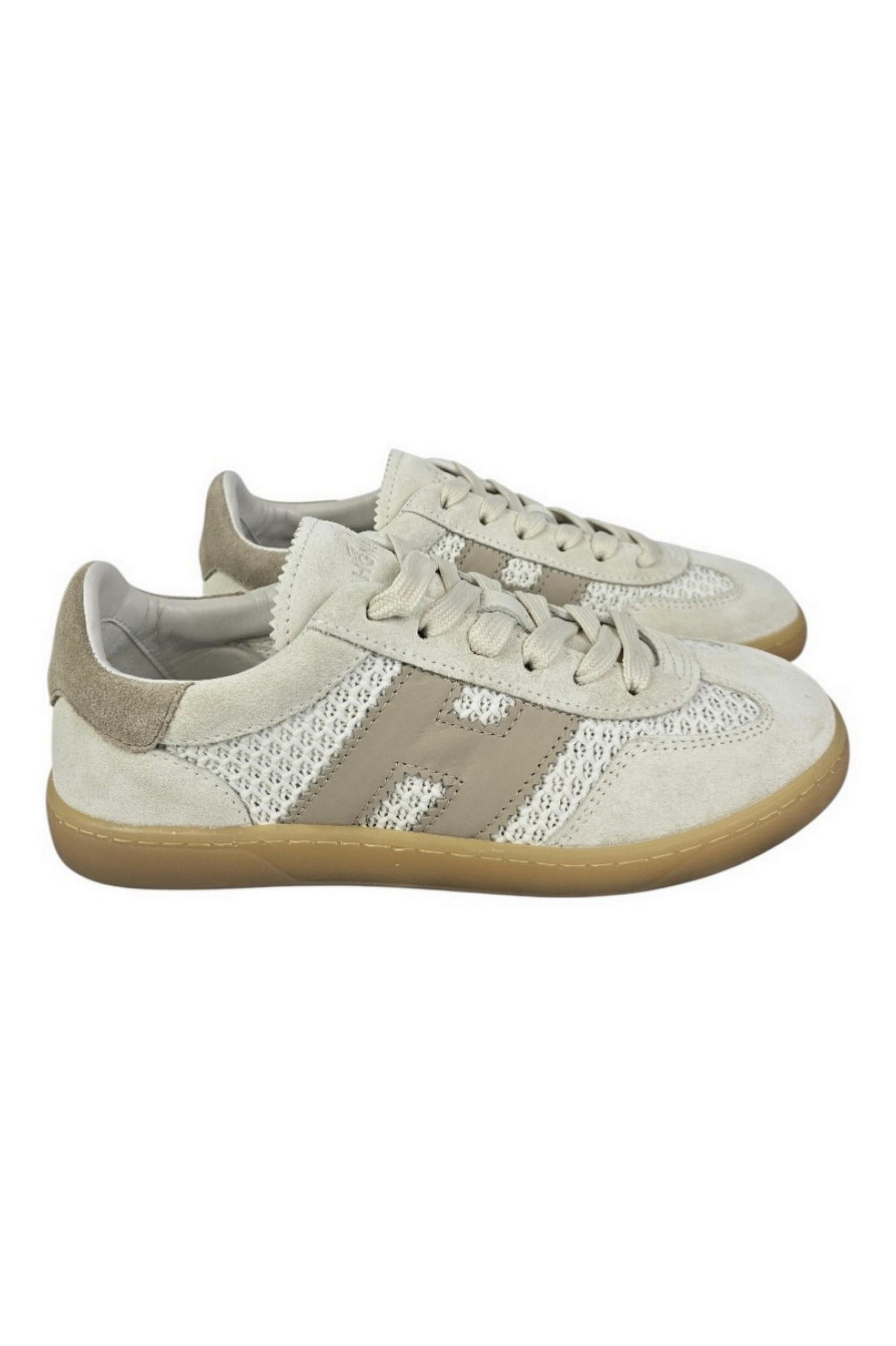 sneakers donna cool crochet beige e avorio