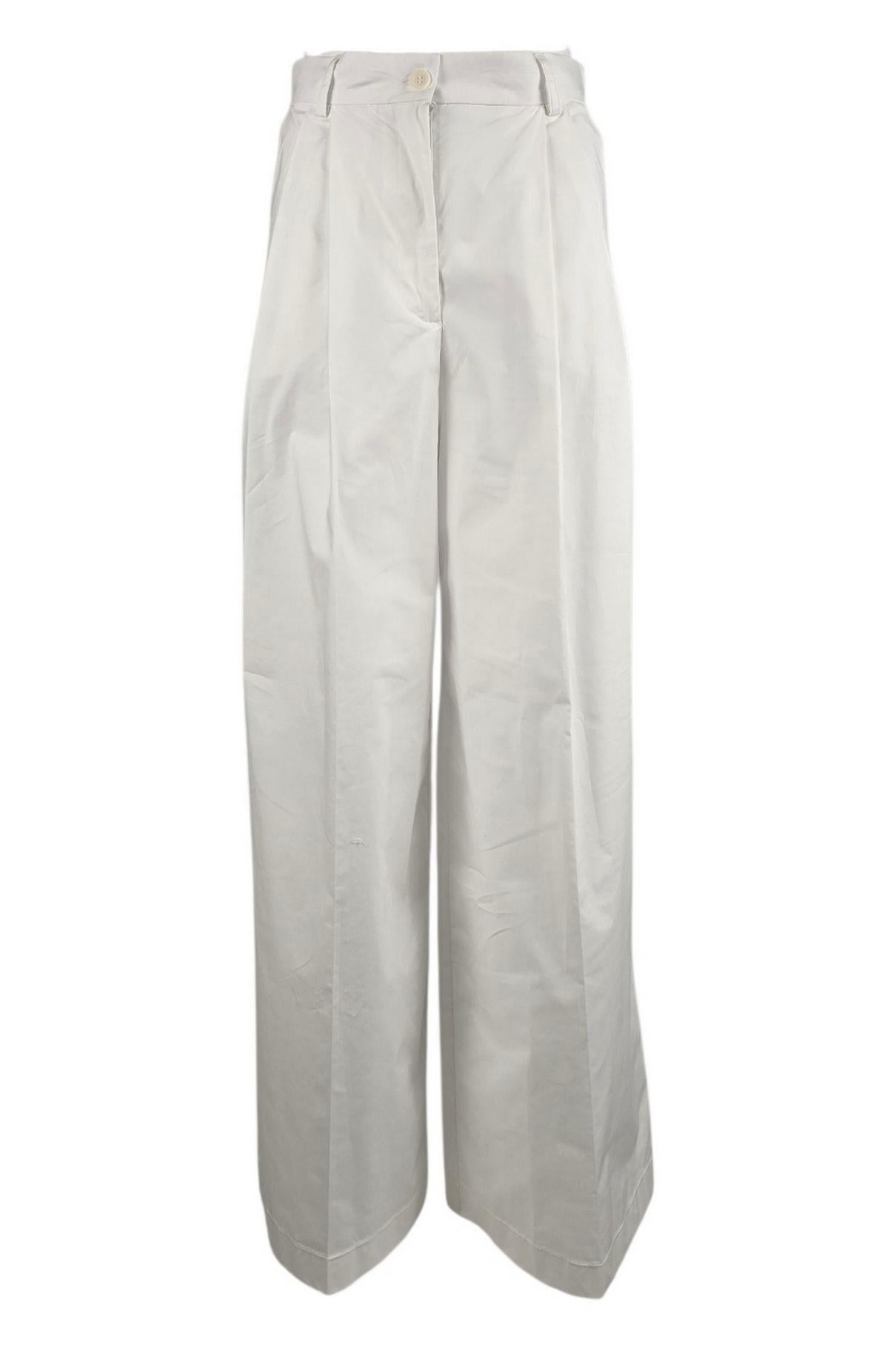 pantalone donna largo bianco