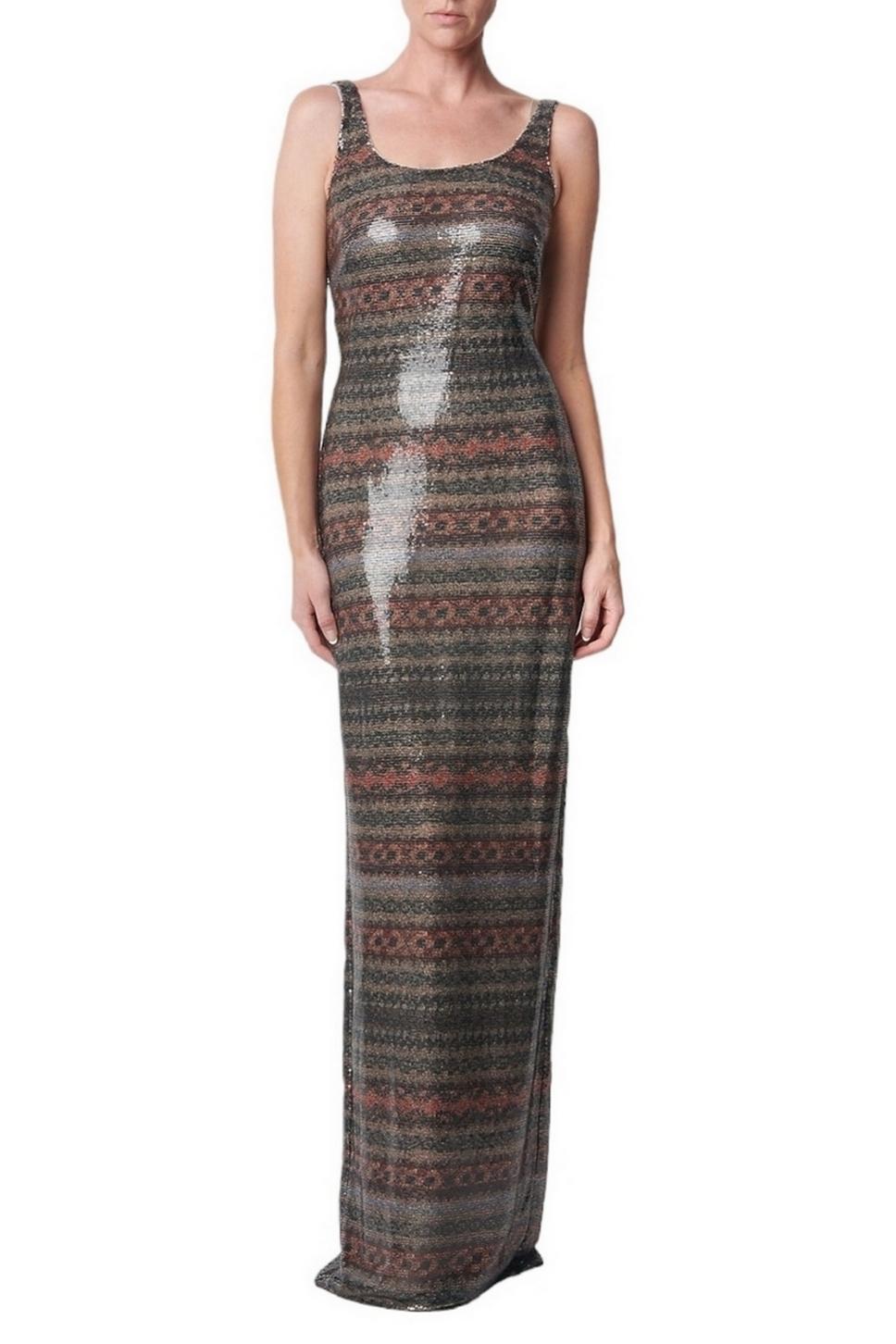 Abito donna gannon fantasia a righe multicolor