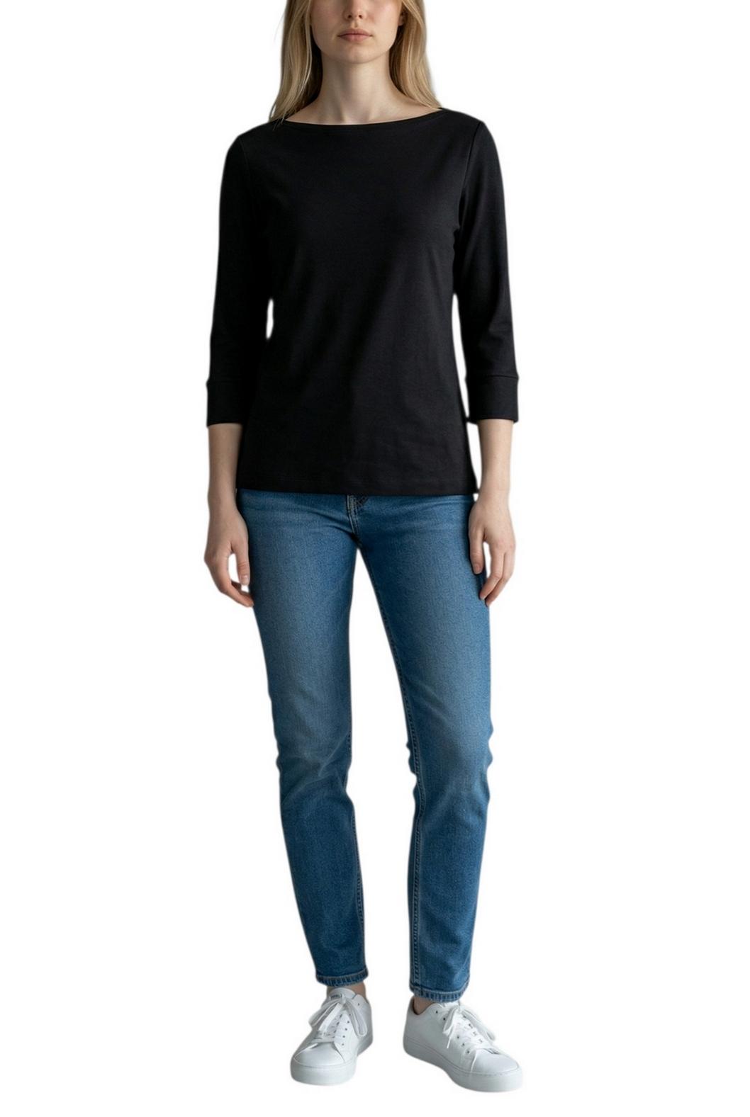 t-shirt donna manica 3/4 nero