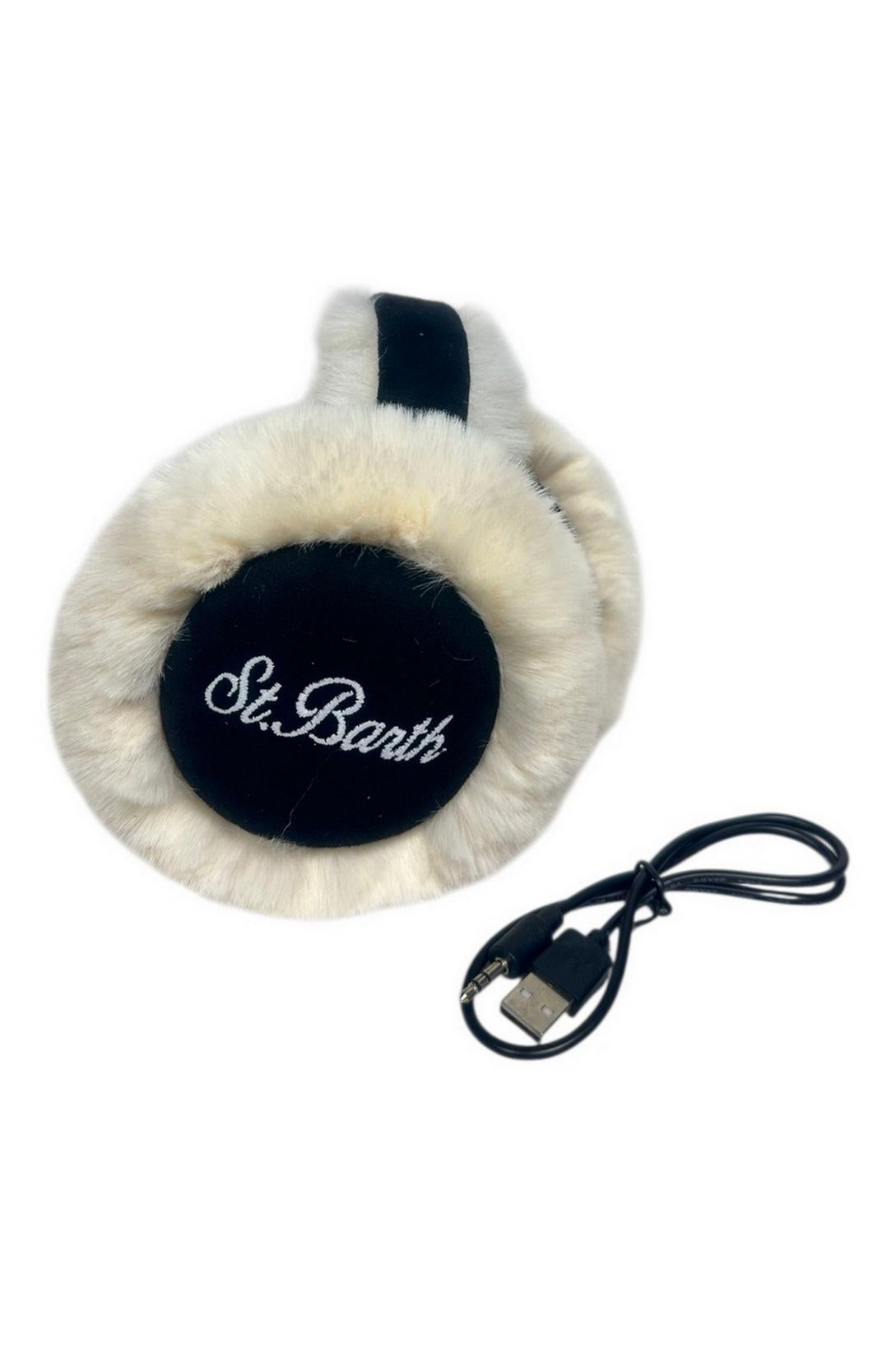 cuffie donna wi-fi eco-pelliccia bianco
