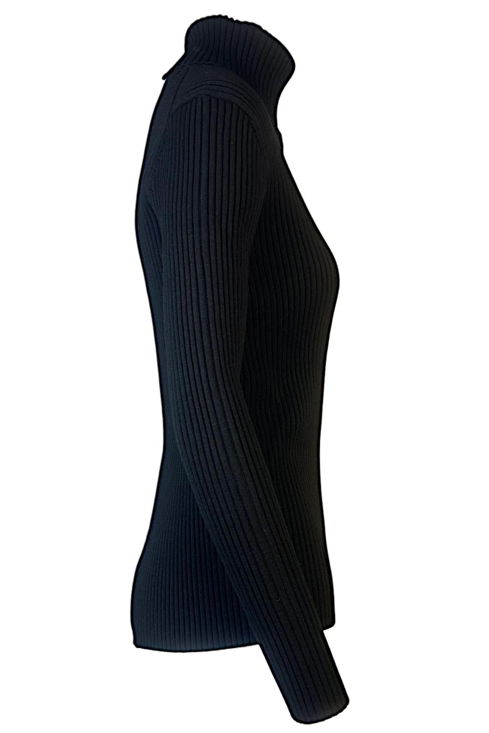 maglia donna dolcevita nero