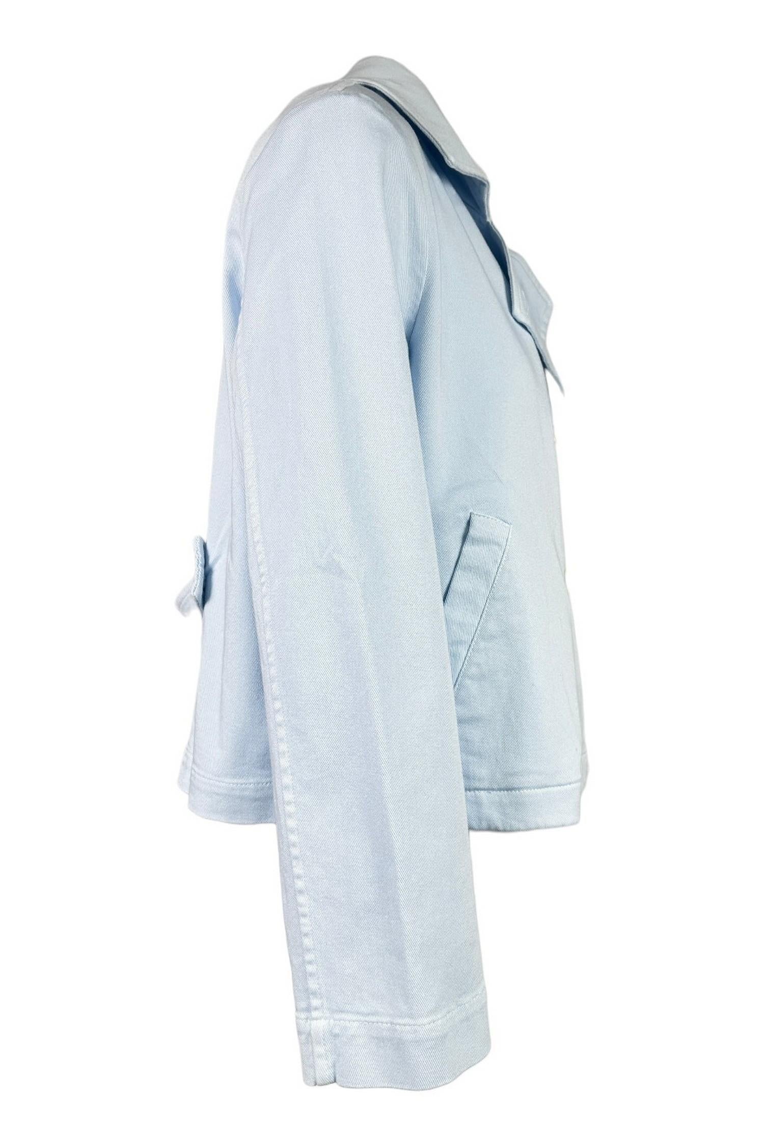 giubbino donna in denim azzurro