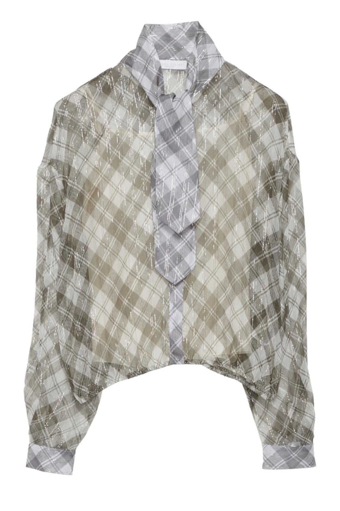 Camicia Grigio/verde/bianco