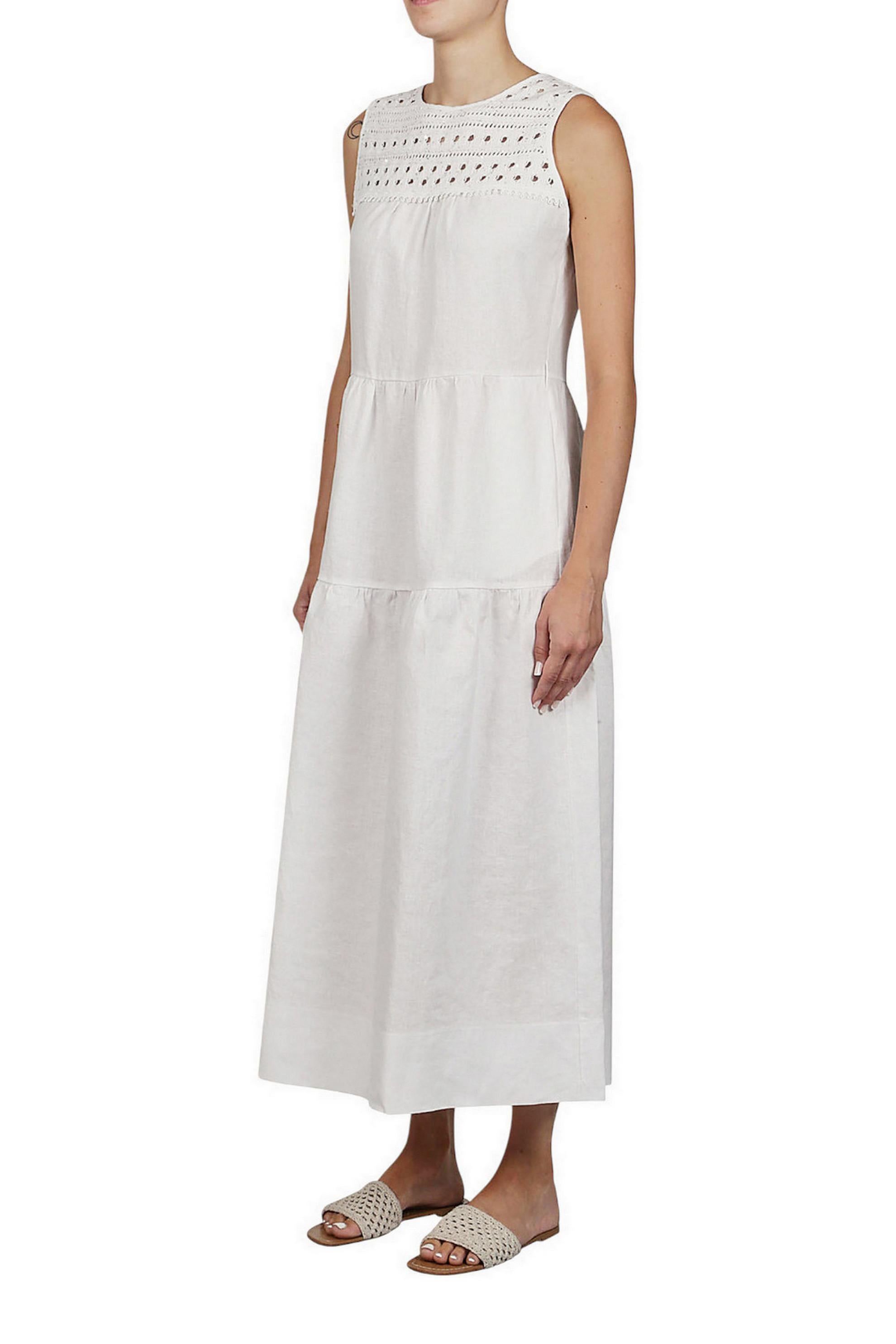 abito donna in lino bianco