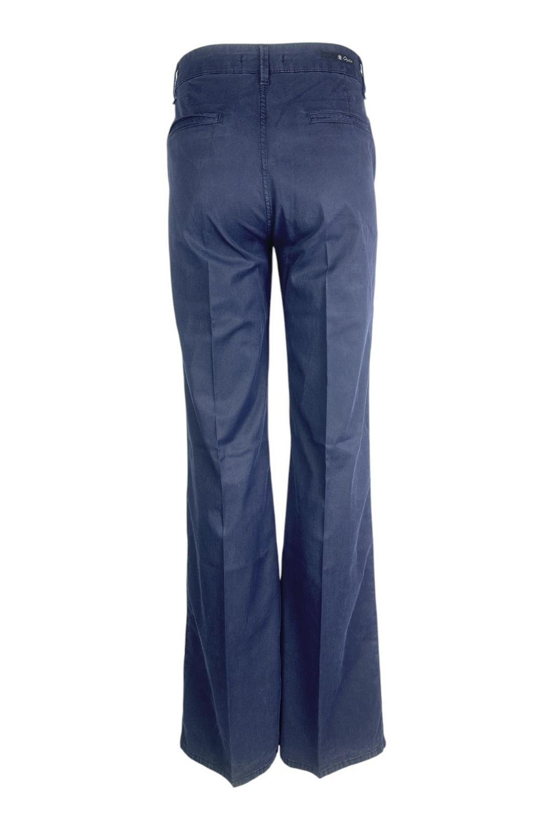 pantalone donna largo blu