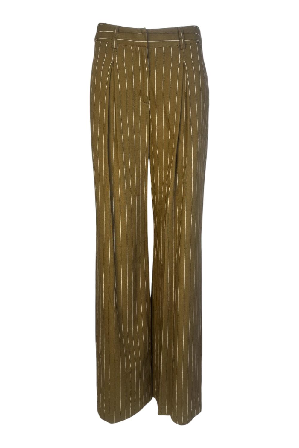 pantalone in lino gessato