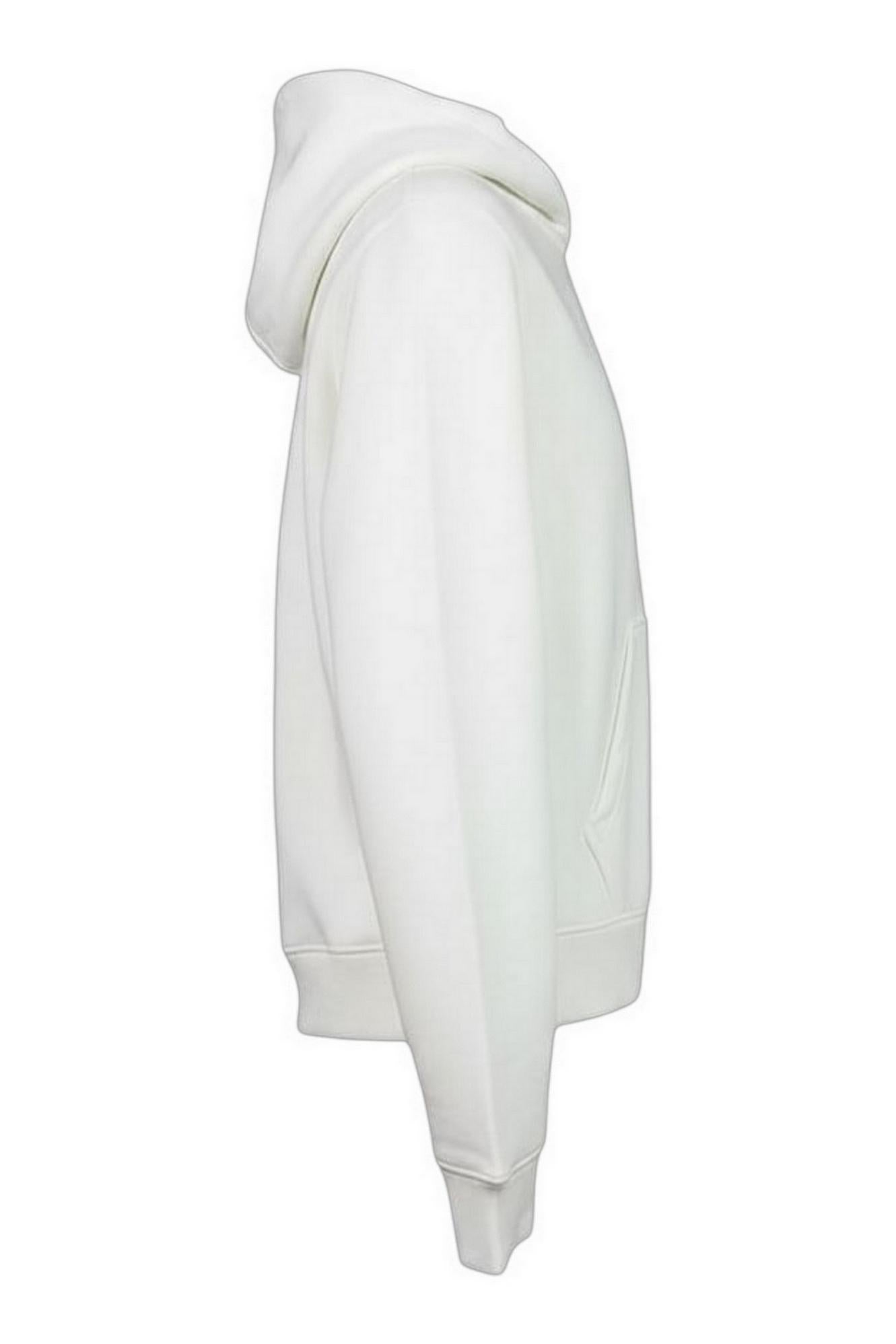 felpa donna bianco con cappuccio