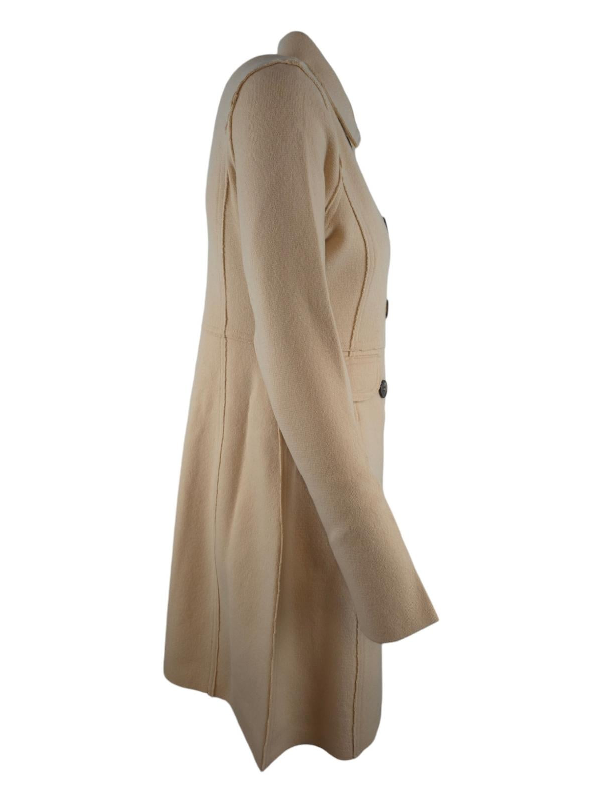 cappotto donna sciancrato crema