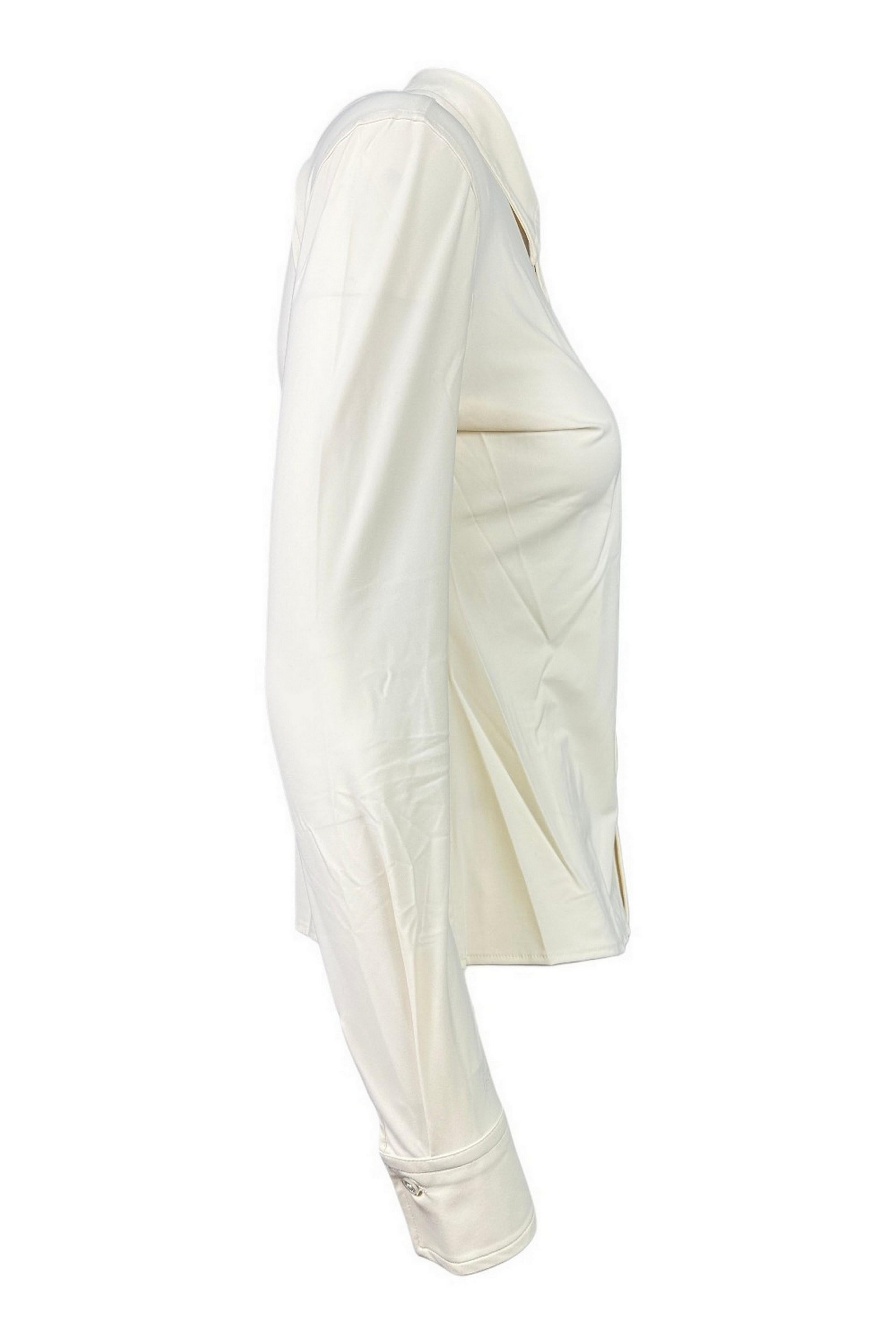 camicia donna modello uomo in skinlike avorio