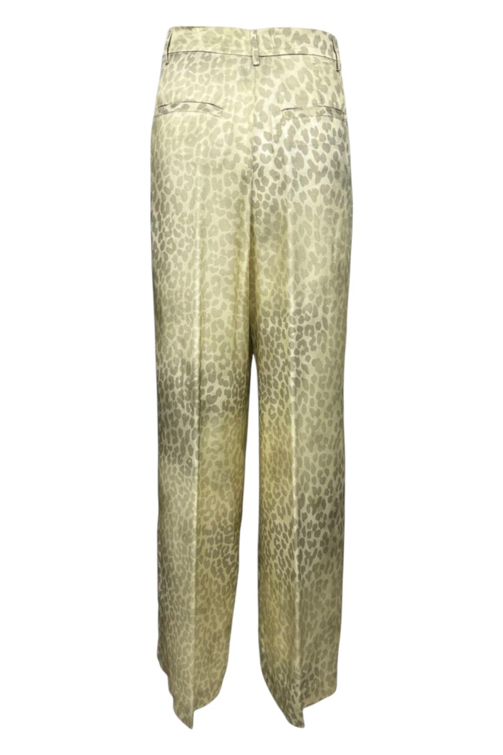 pantalone donna maculato beige