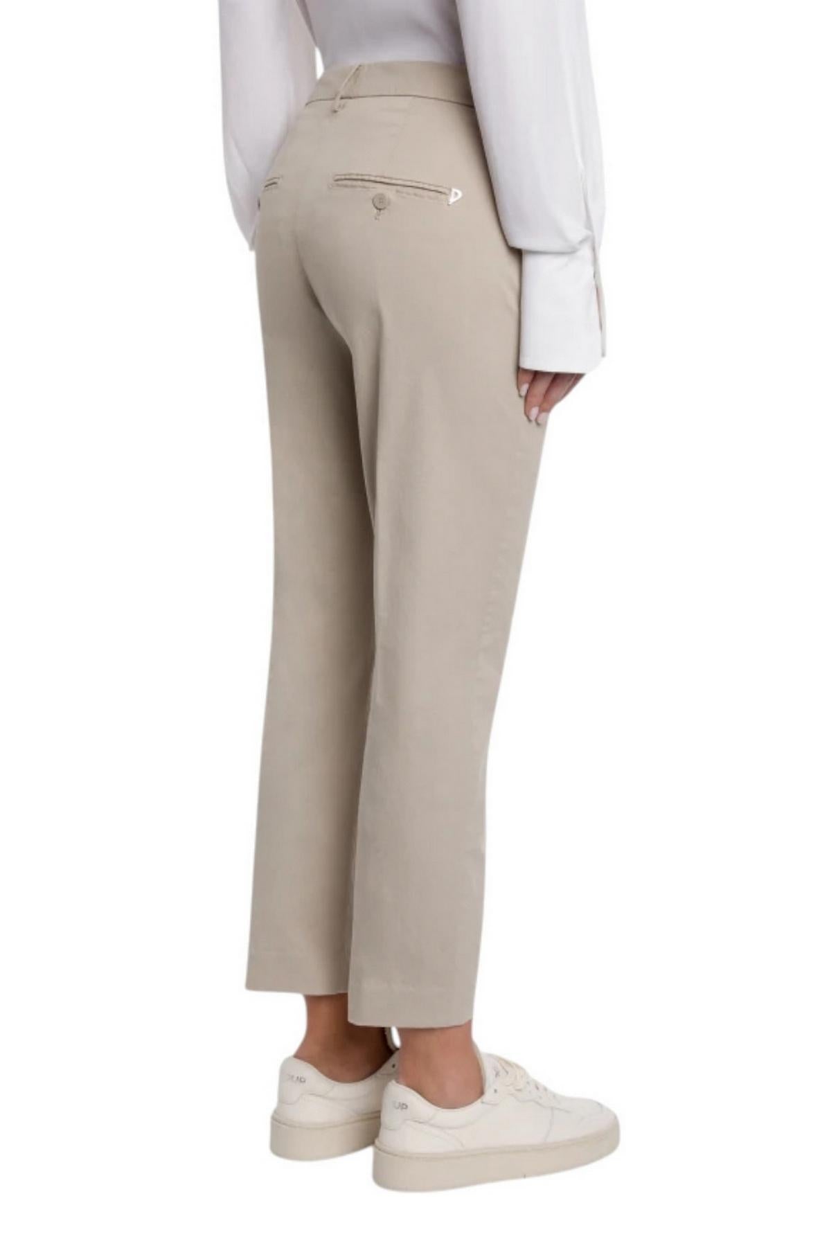 pantalone donna nima in gabardina sabbia
