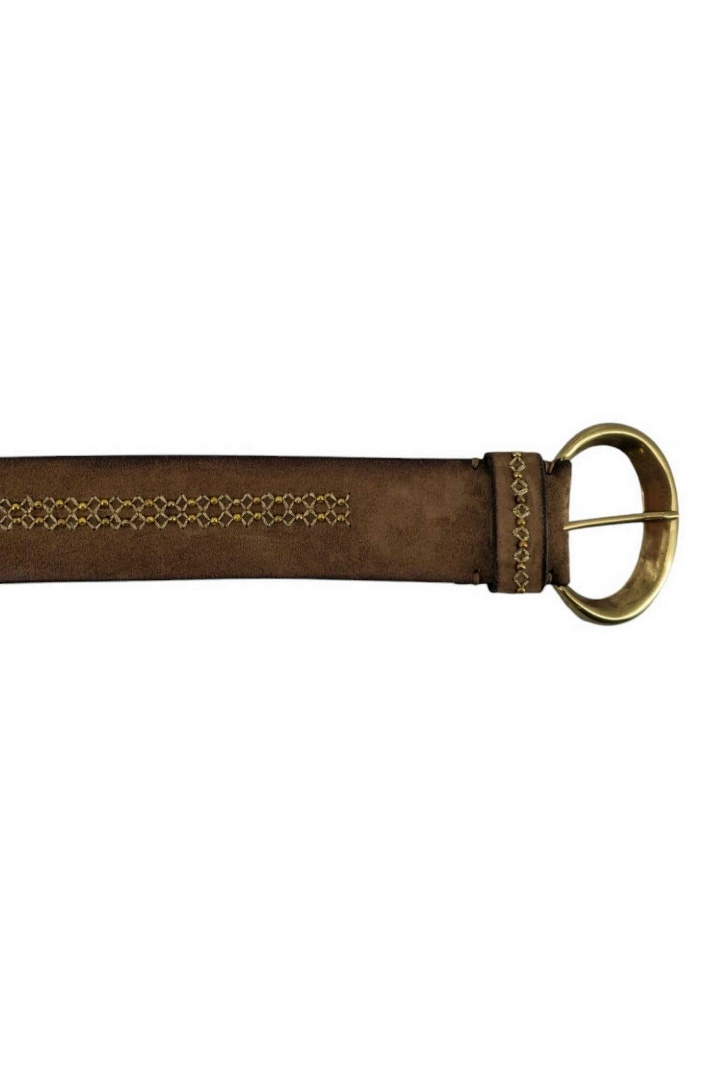 cintura donna in camoscio cammello