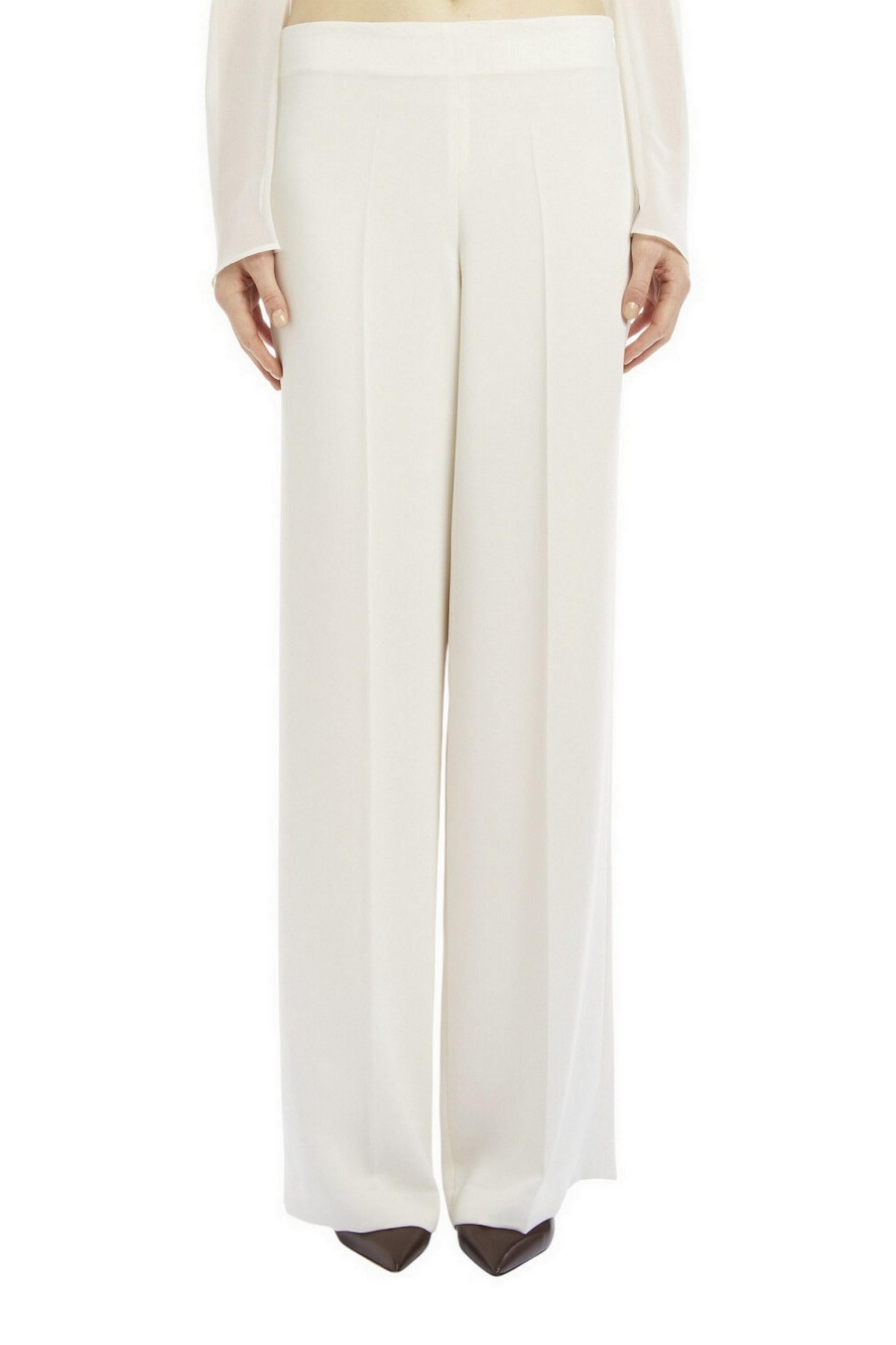 pantalone donna largo in cady latte
