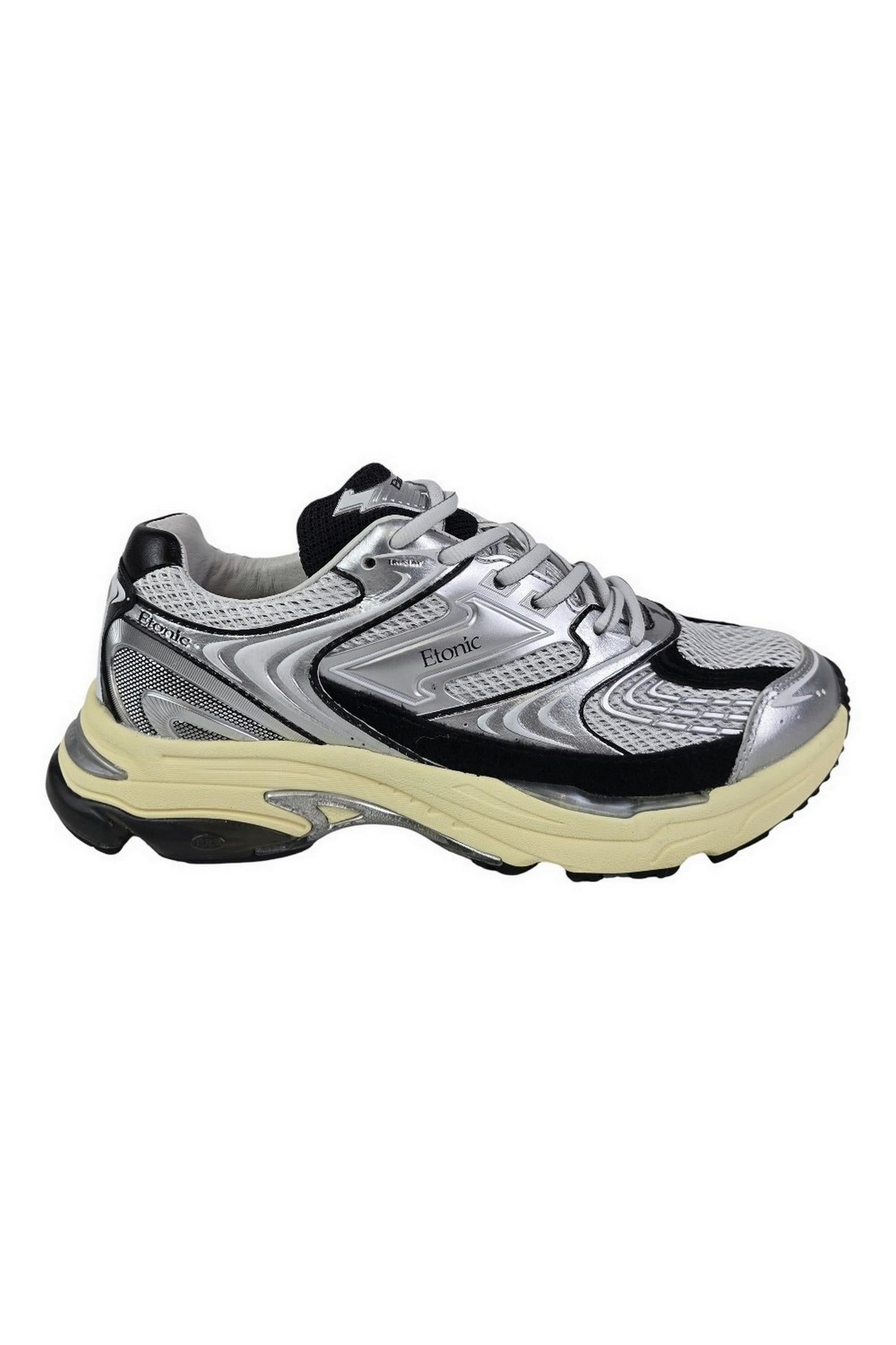 sneakers donna nero e argento
