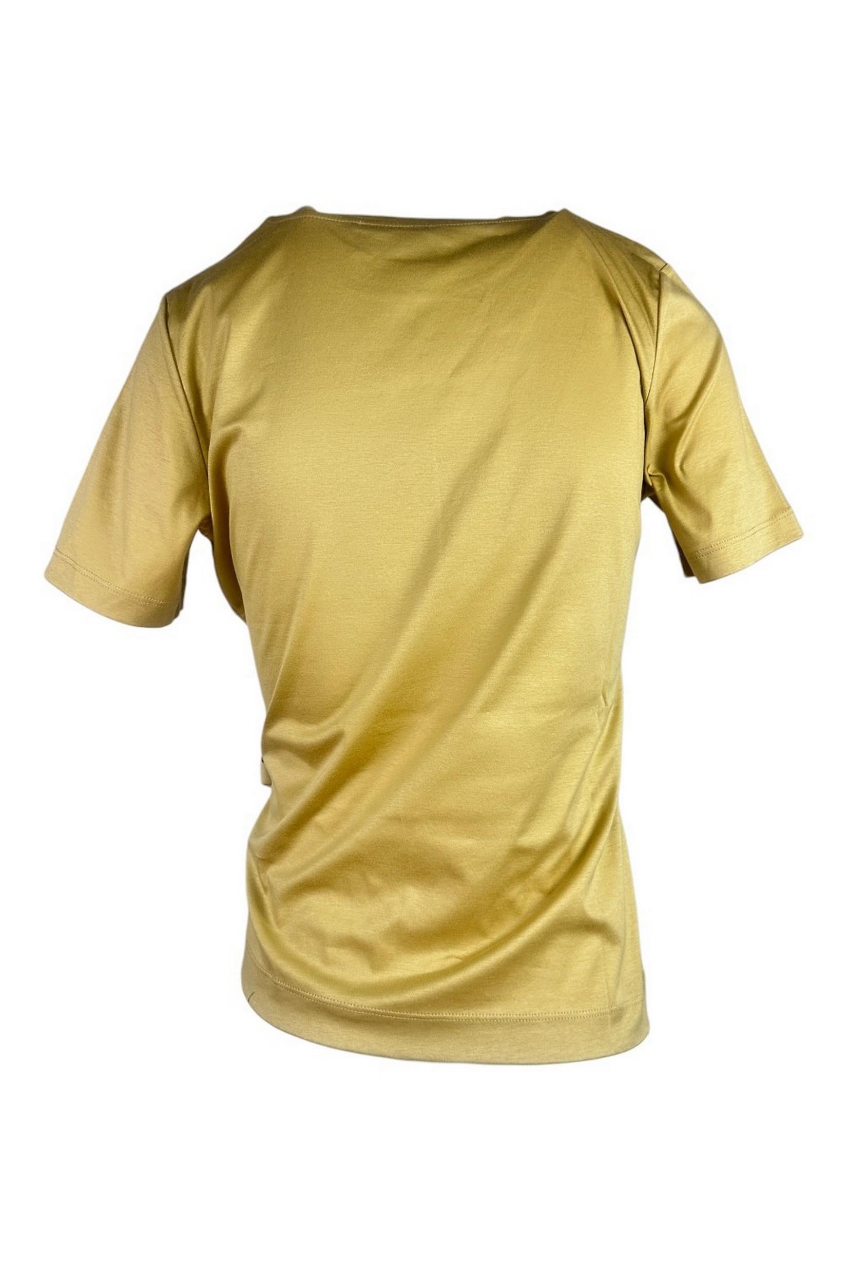 t--shirt donna mezza manica con fiocco sabbia