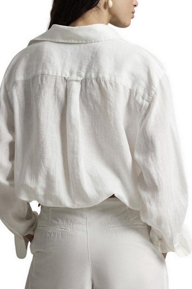 camicia donna con big pony bianco