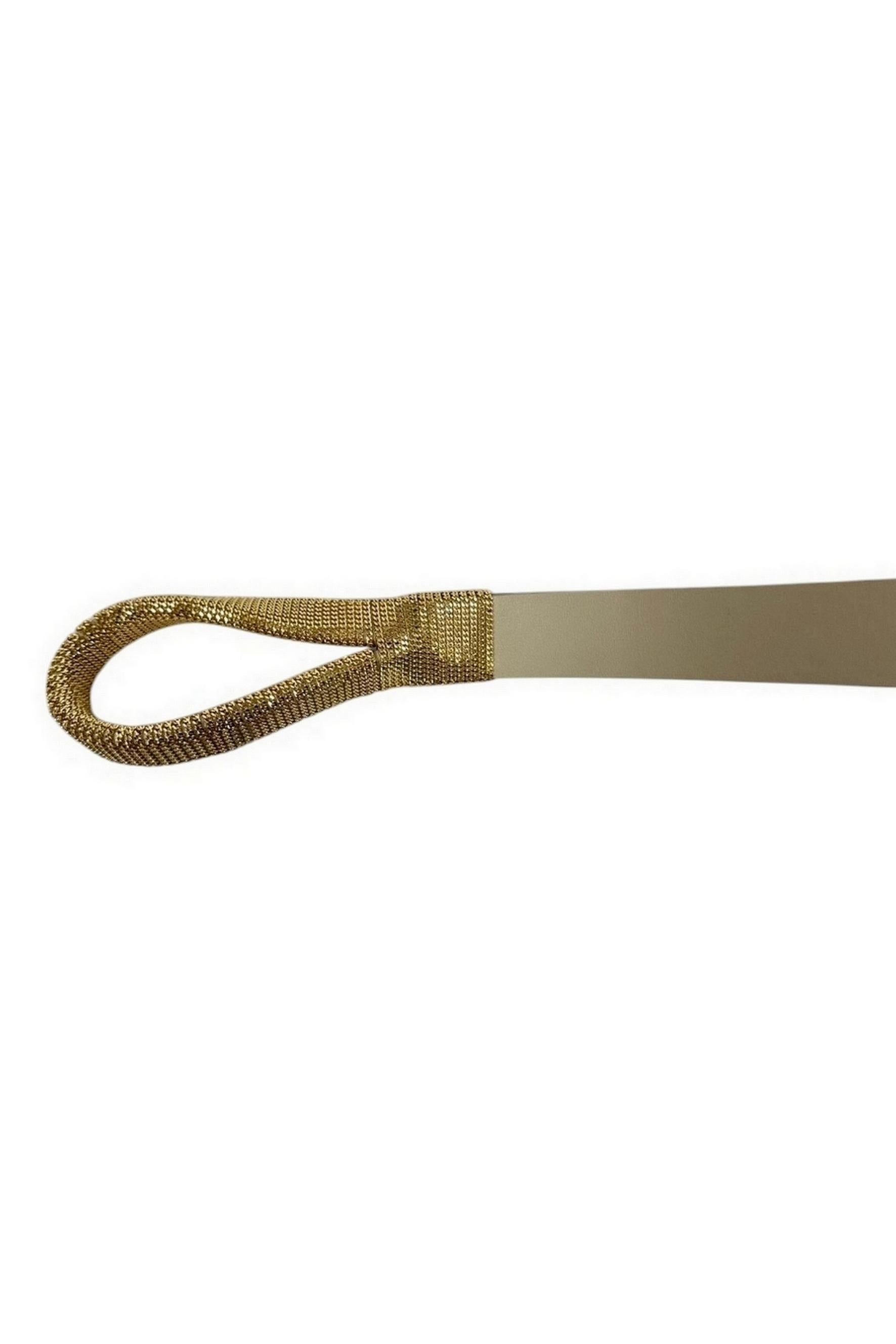 cintura donna con nodo in monile avorio e oro