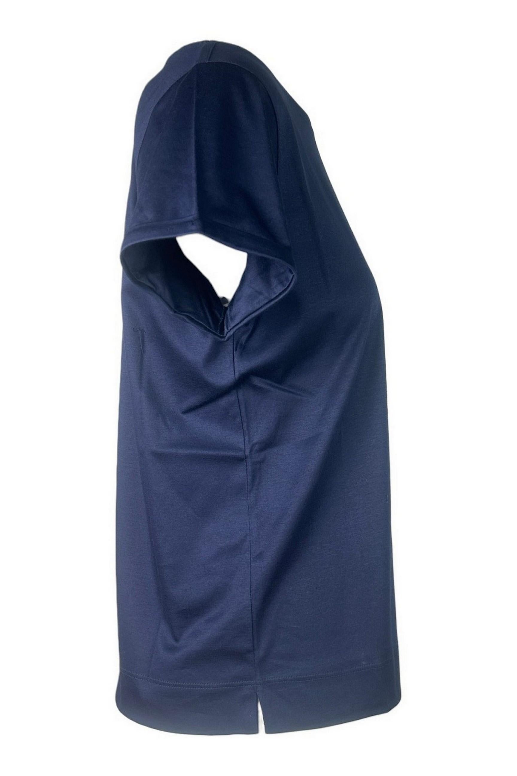 t-shirt donna manica corta blu