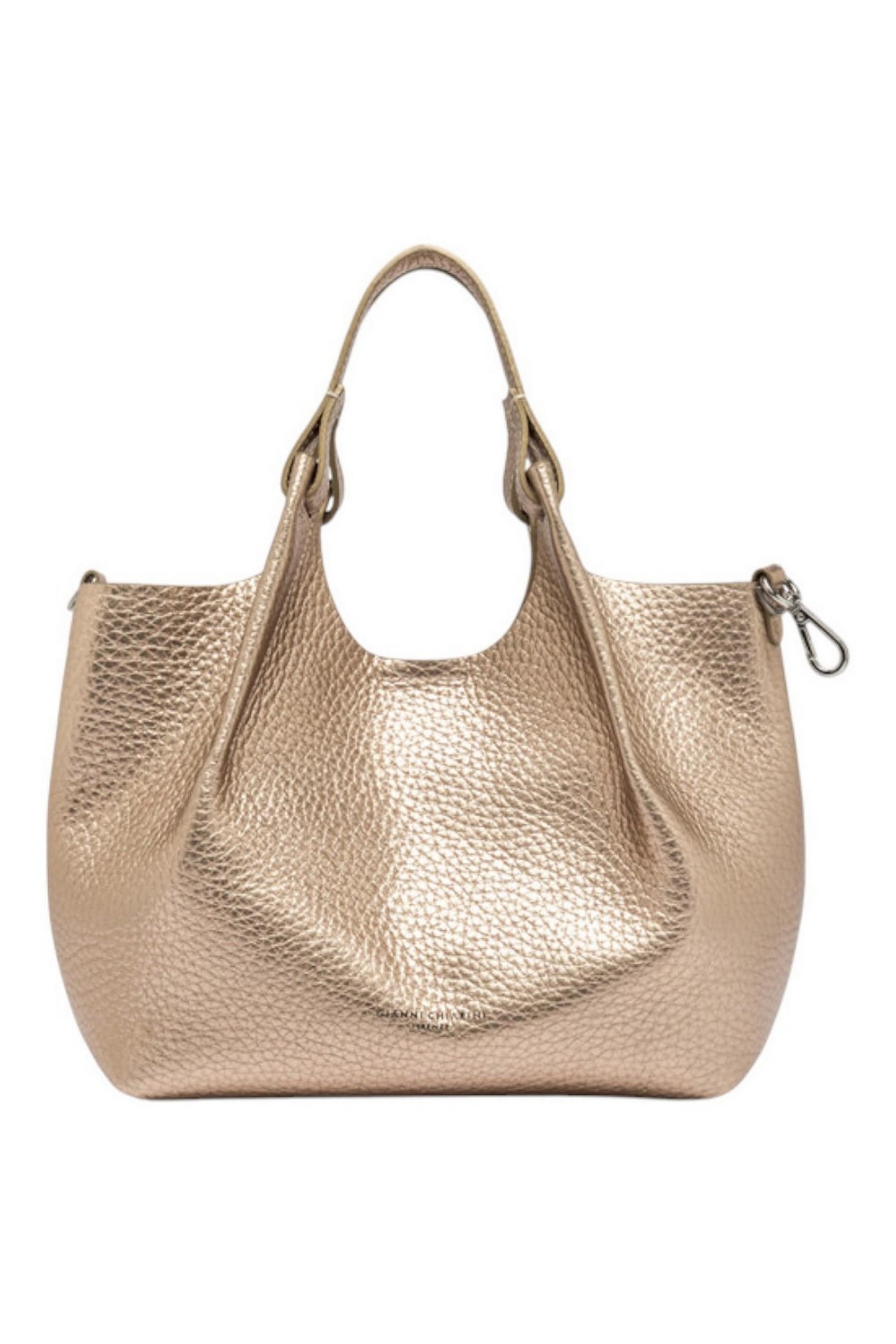 borsa donna dua media in pelle oro
