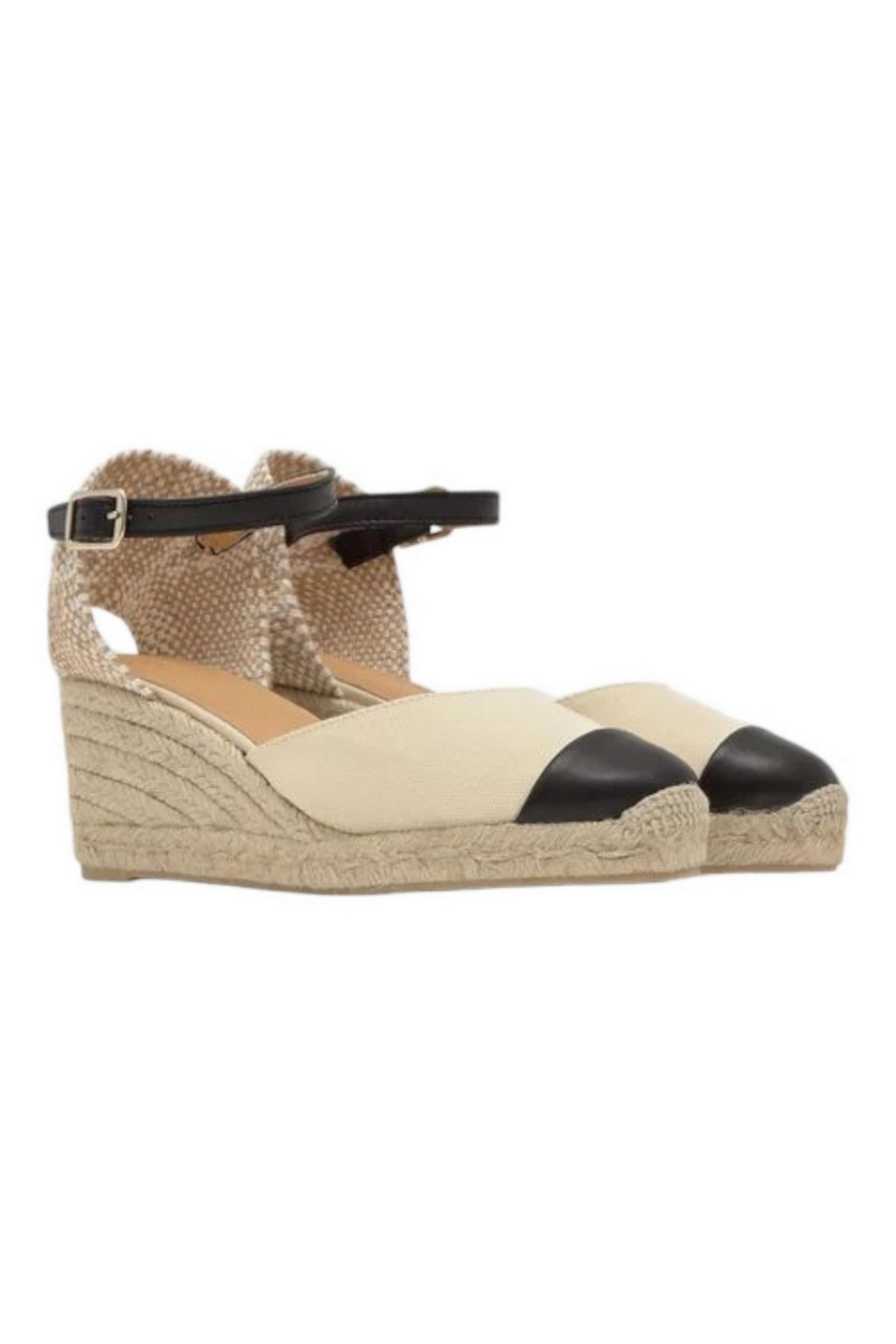 Espadrilla donna Coraline avorio e nero