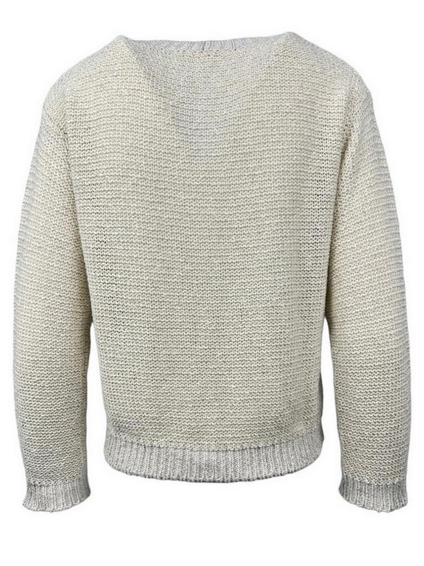 cardigan donna con paillettes sabbia