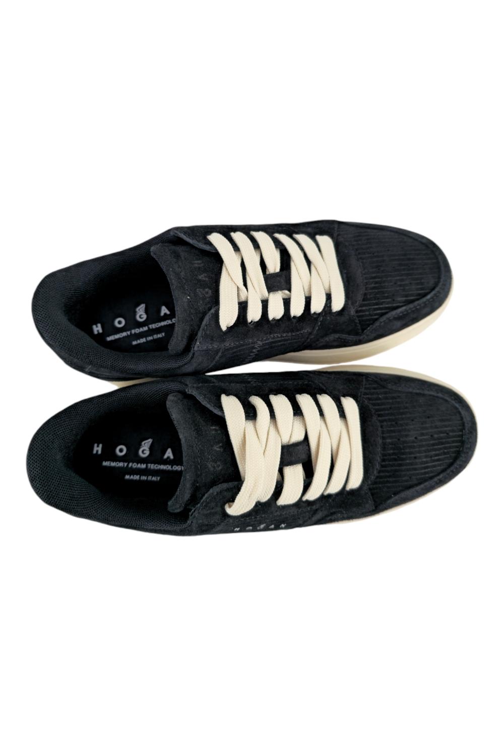 sneaker donna doppia cassetta nera