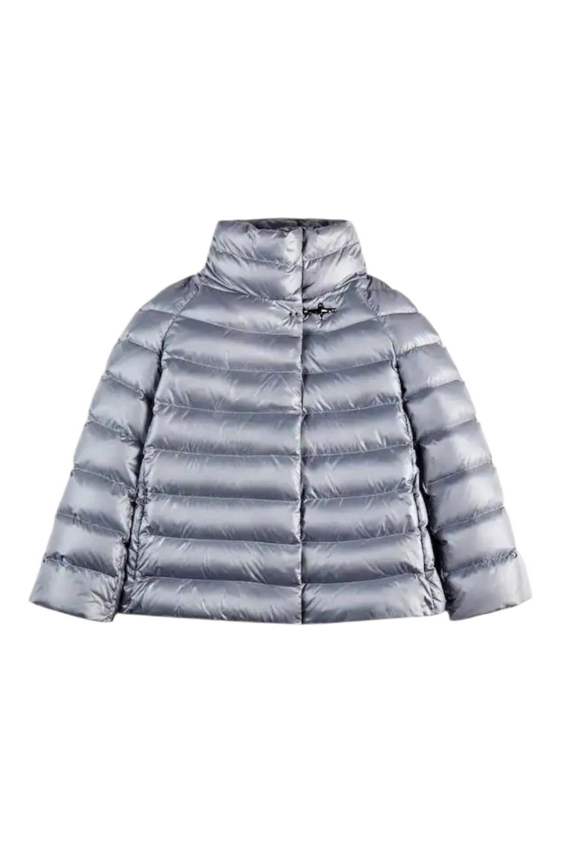Piumino donna azzurro con gancio