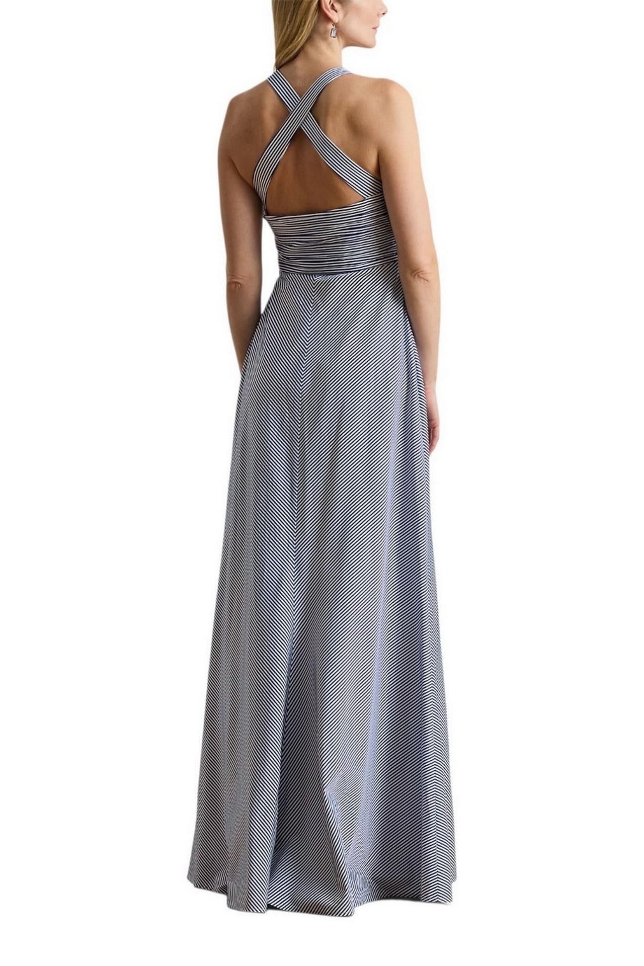 abito donna a righe bianco e blu
