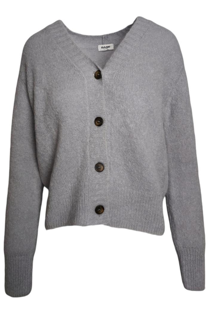 cardigan donna in alpaca stretch perla