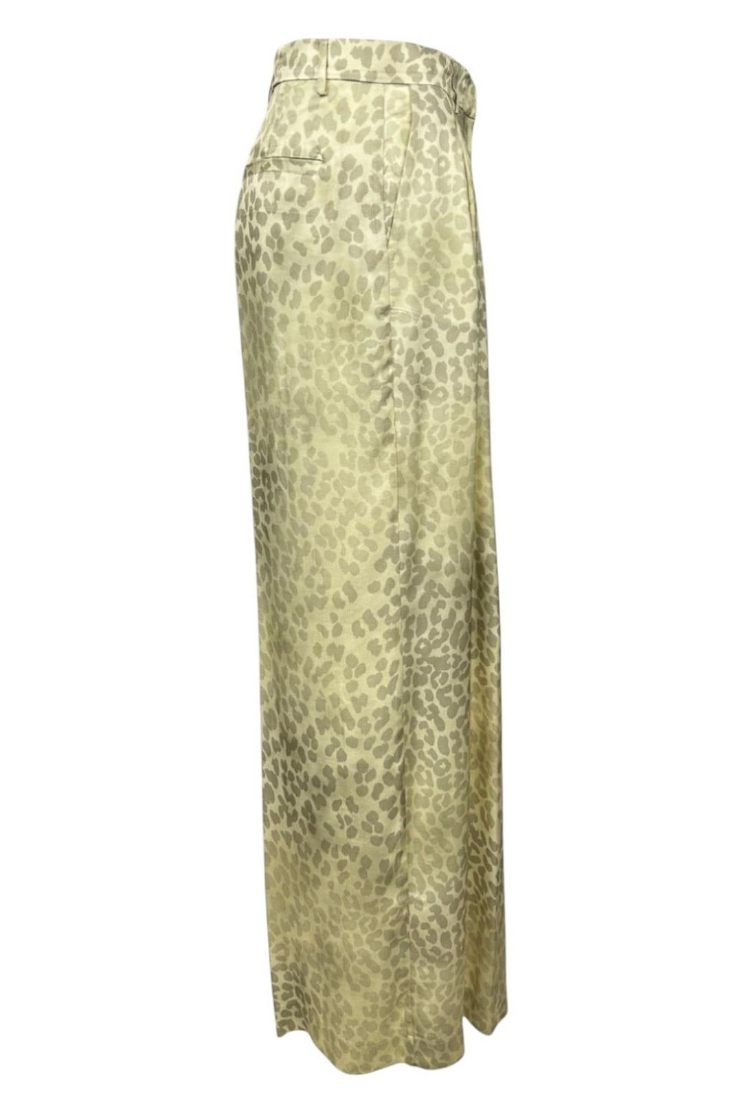 pantalone donna maculato beige