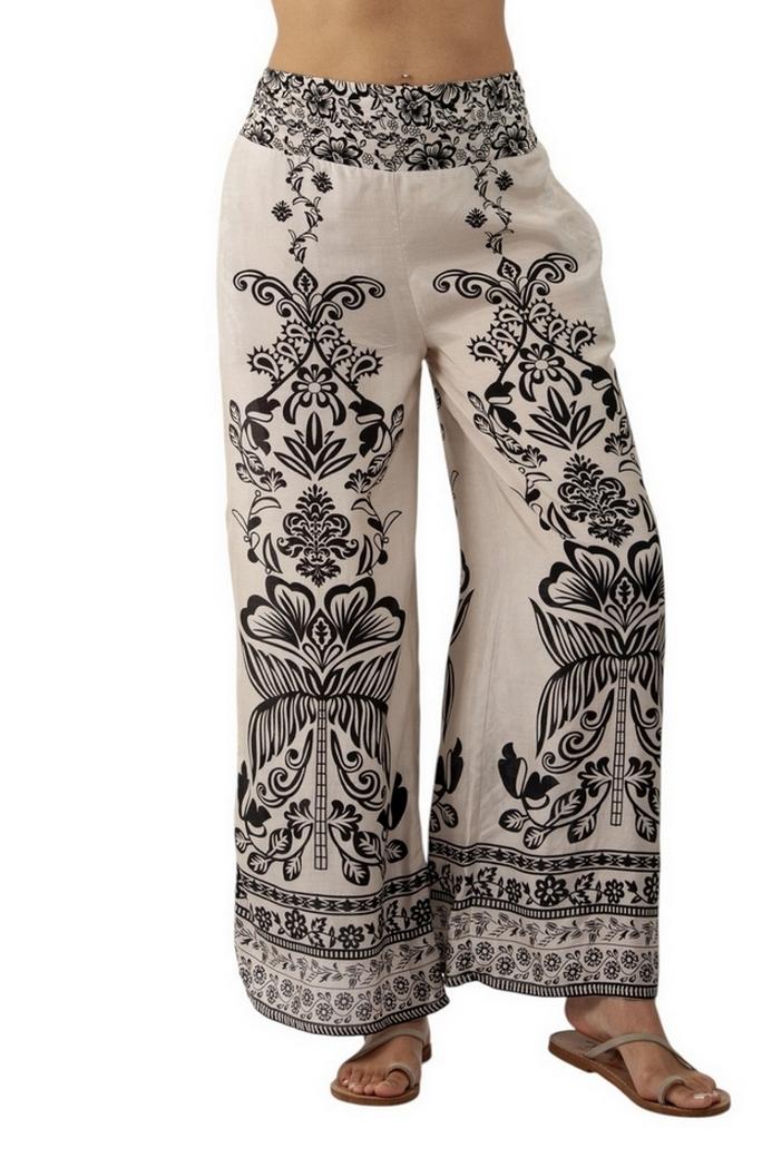 pantalone fantasia fiori