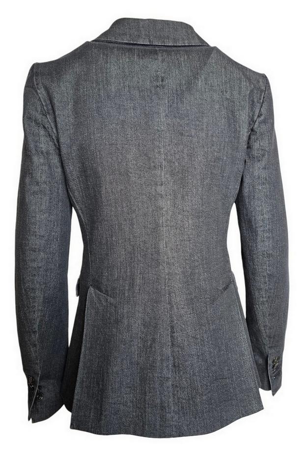 giacca donna doppiopetto in denim grigio