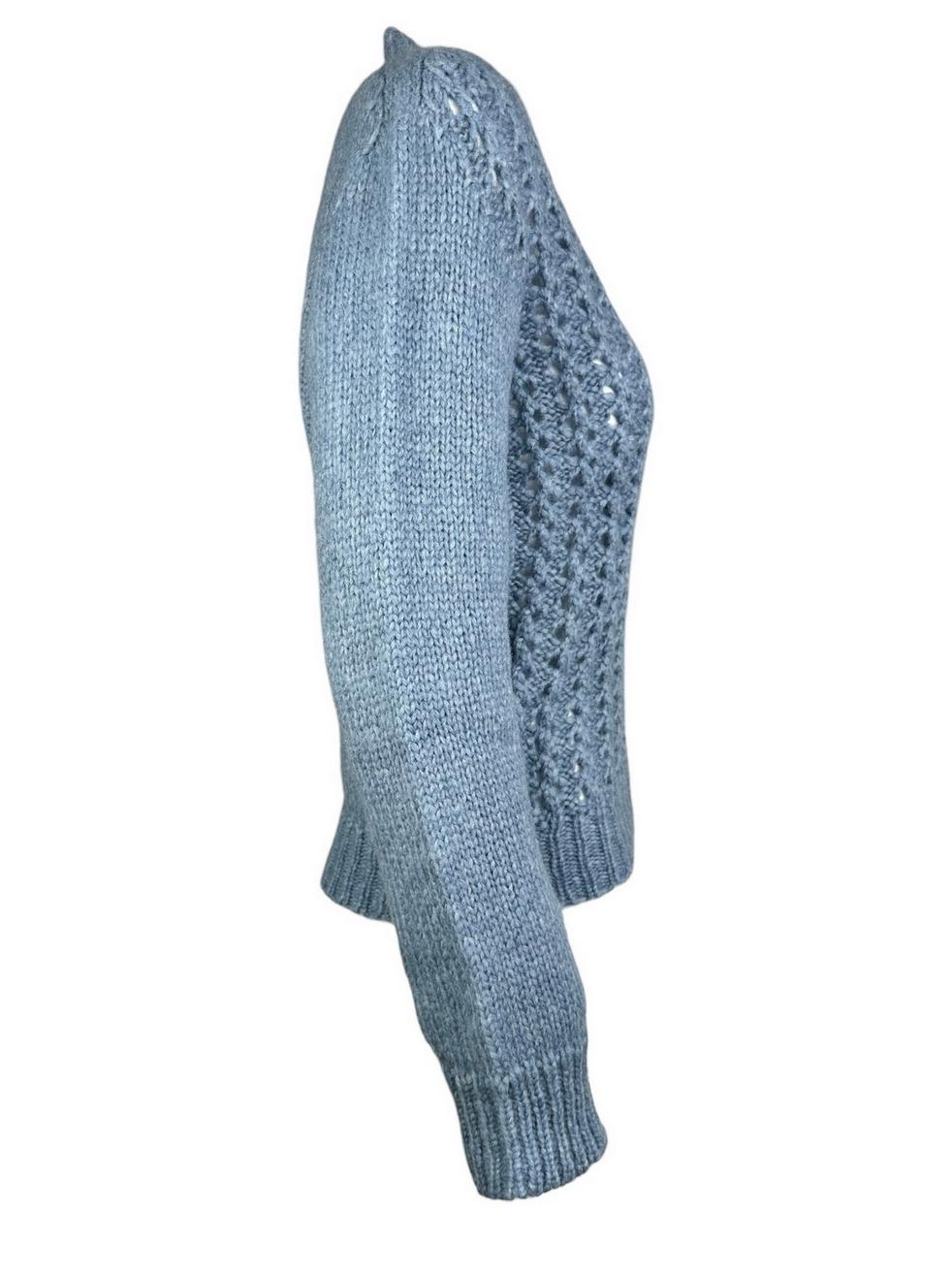 maglia donna a rete azzurra