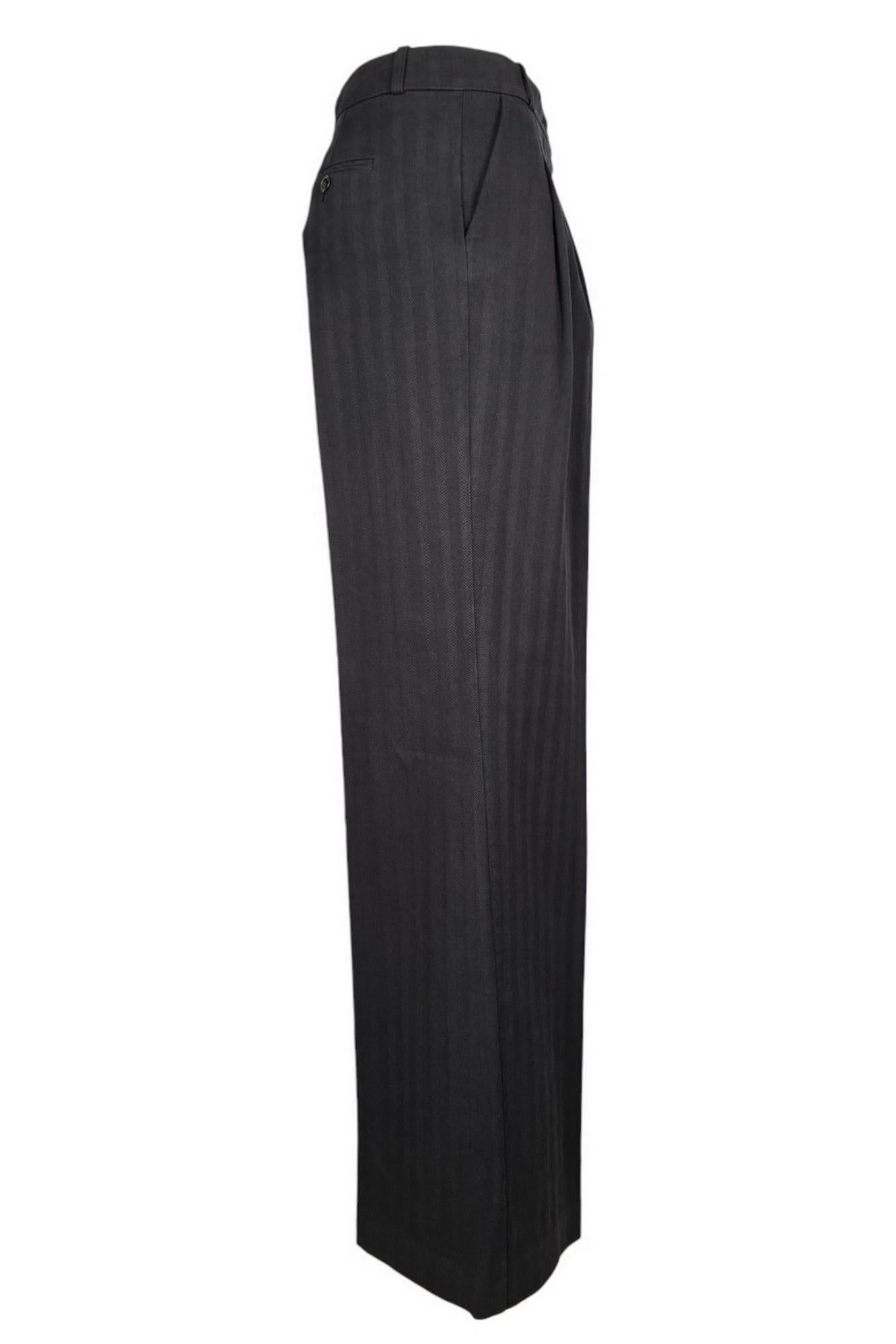 pantalone donna largo con pinces nero