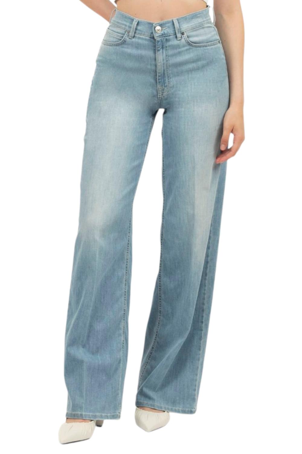 jeans donna largo denim chiaro