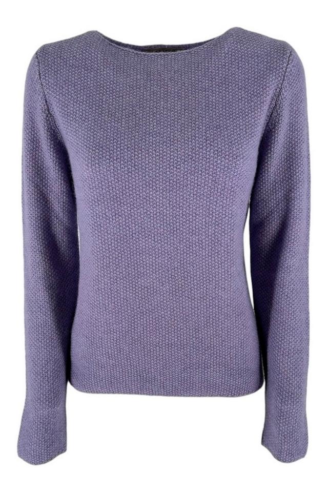 Maglia donna girocollo melange lilla