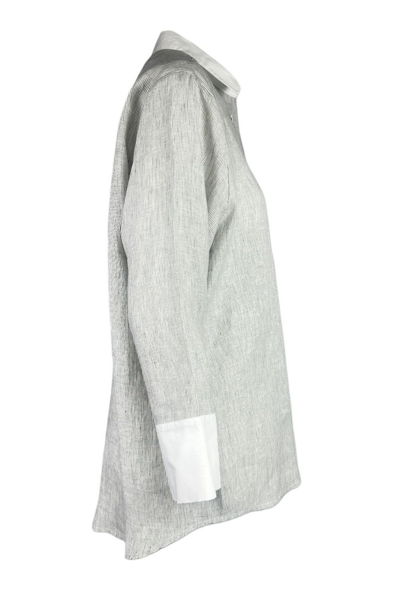 camicia donna a righe bianco e verde