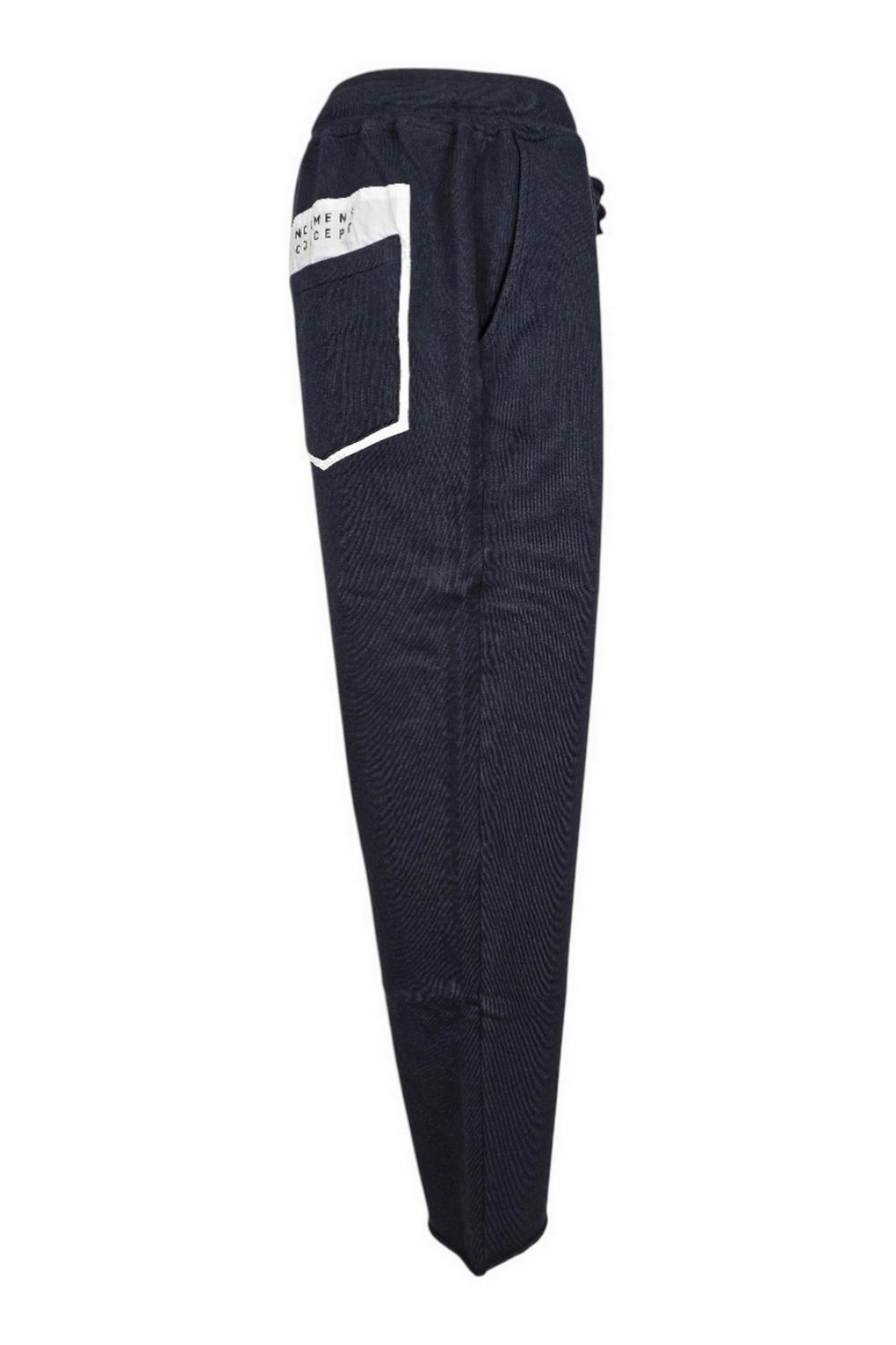 pantalone donna in felpa blu