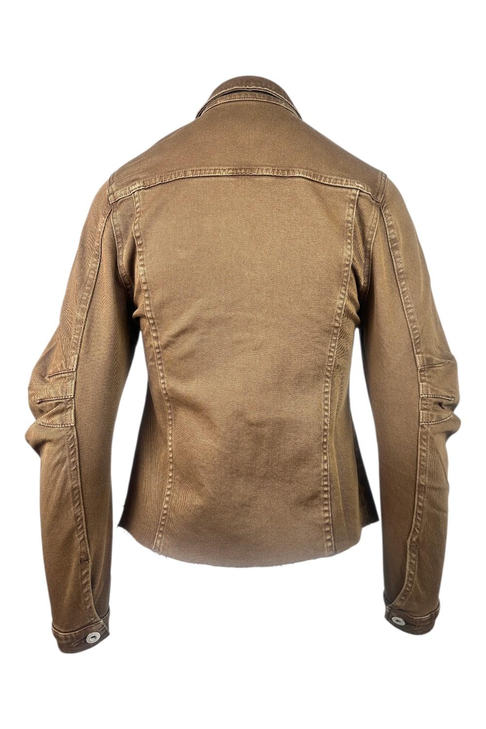 giubbotto donna in jeans tabacco