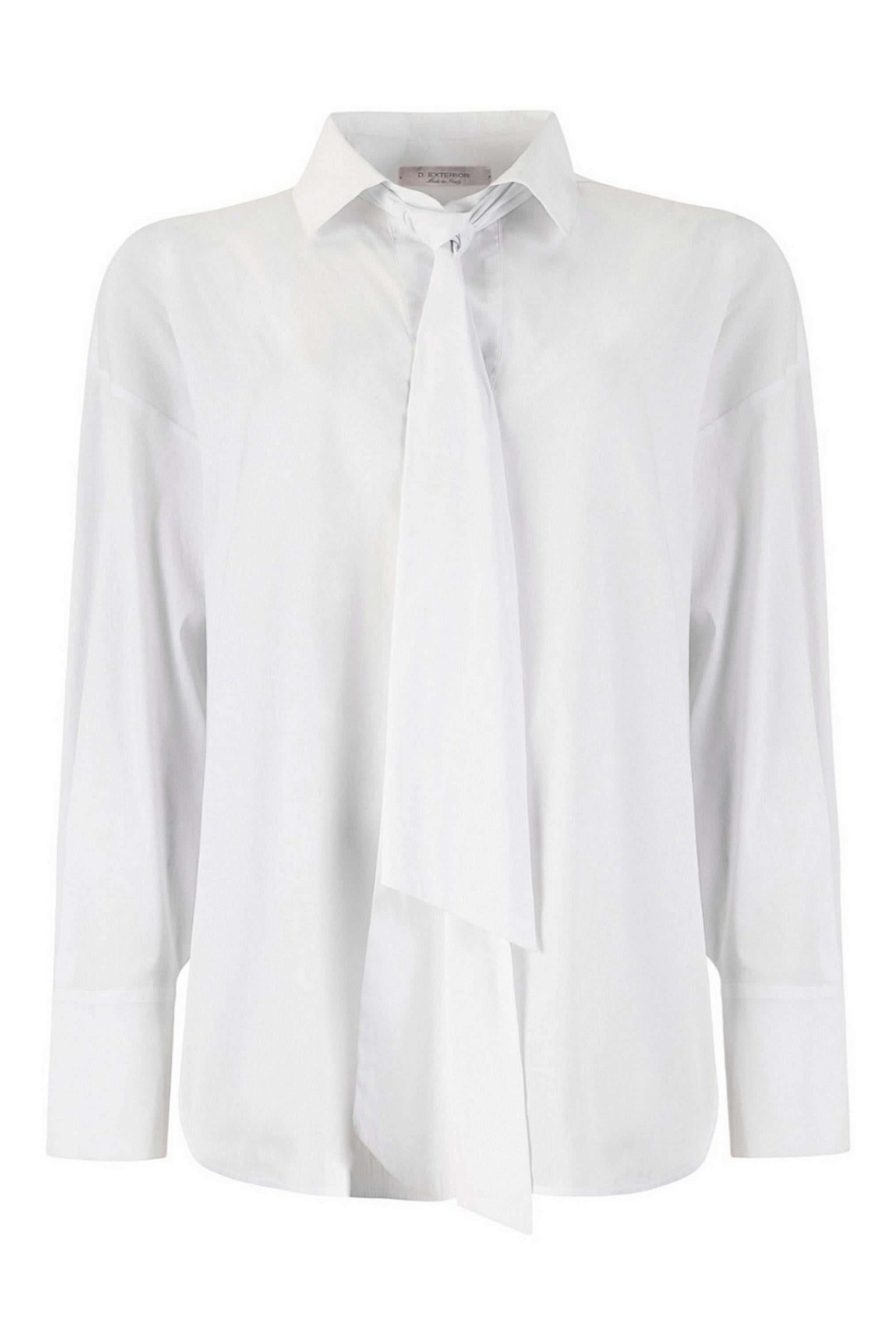 camicia donna bianco con cravatta