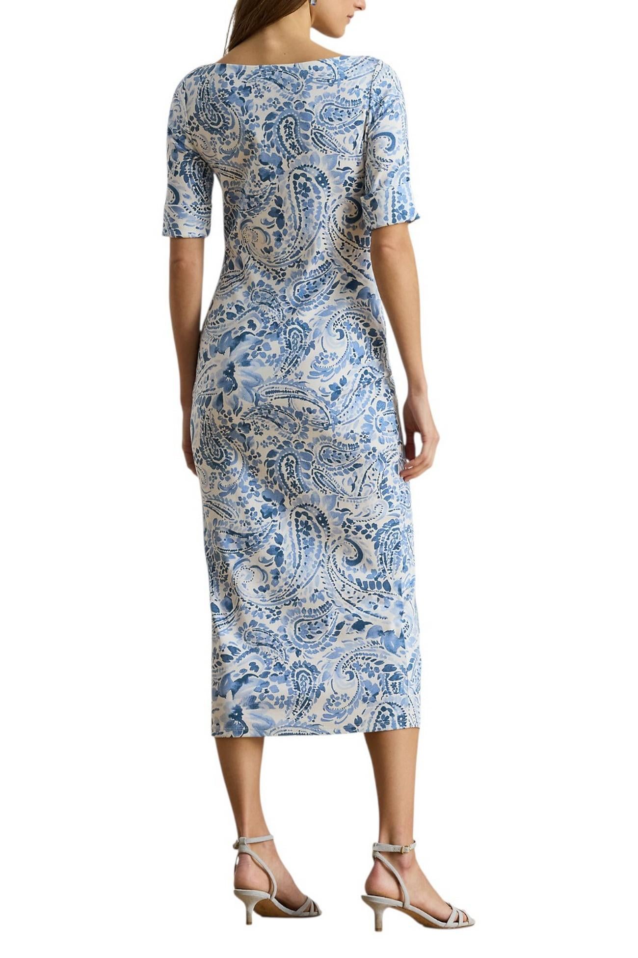 abito donna mhnize in fantasia azzurro