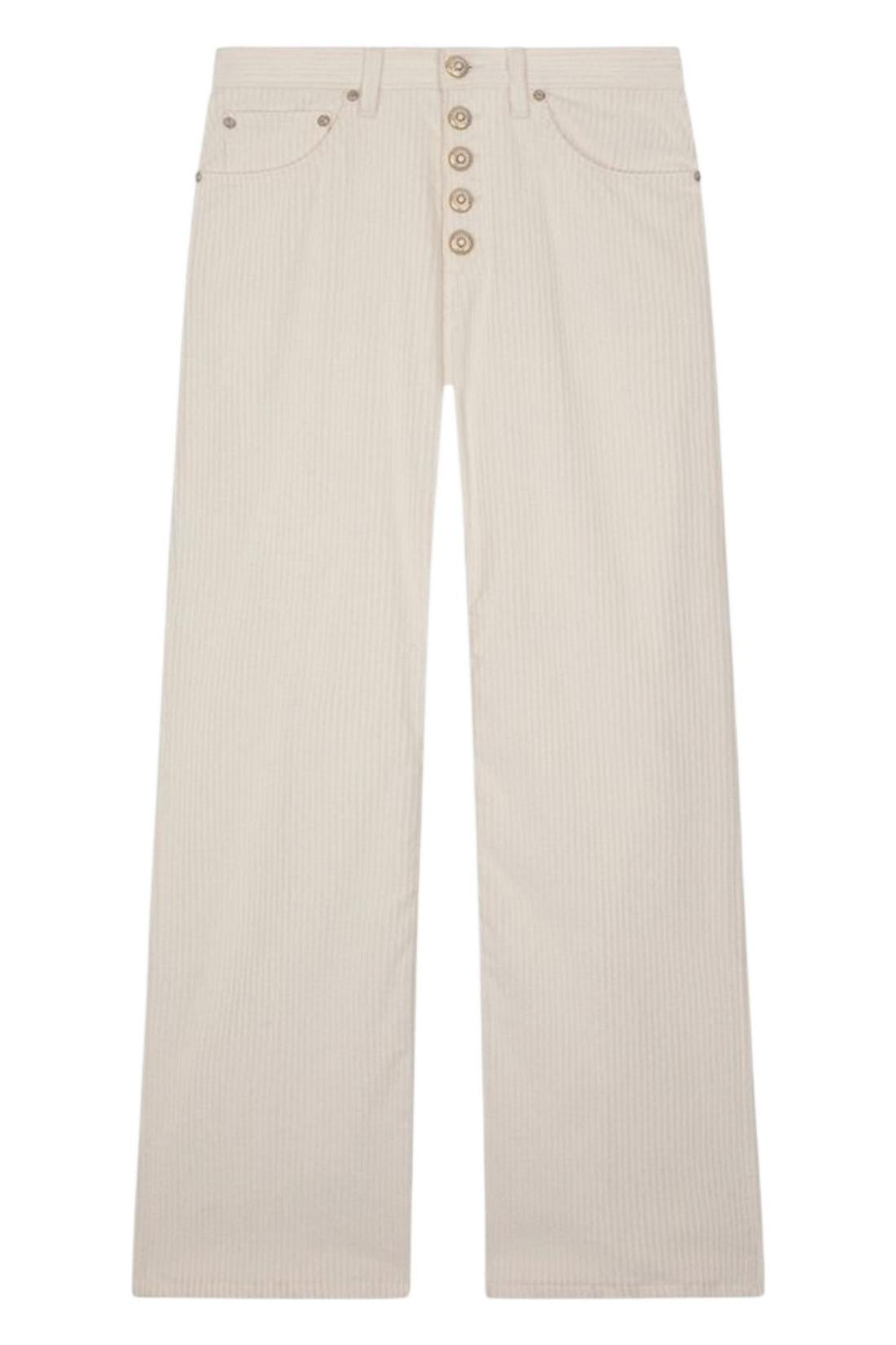 pantalone donna jaqueline in velluto costa roccia latte