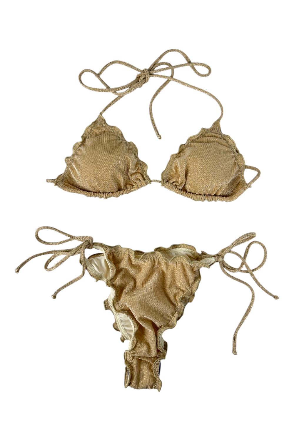 costume donna in lurex oro