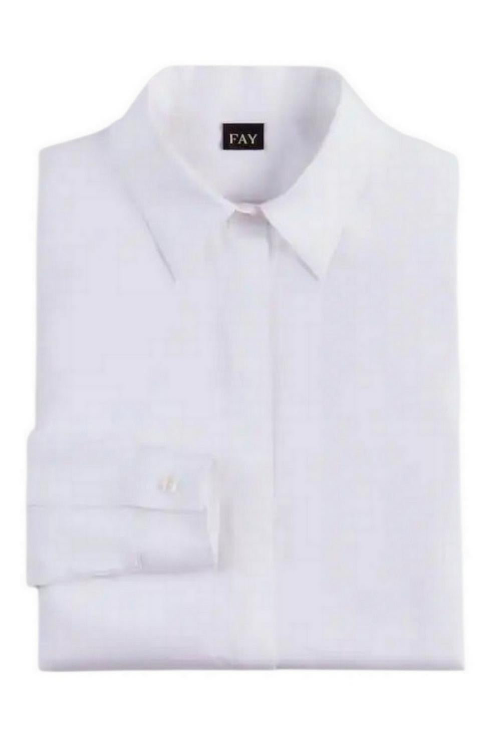 Camicia donna Slim in Popeline Stretch bianco