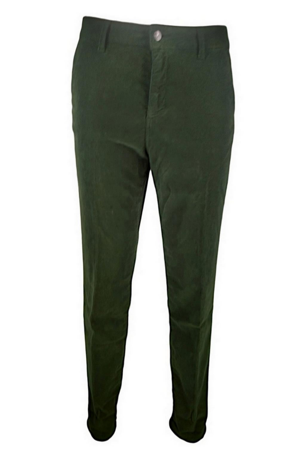Pantalone donna verde tasca all'americana