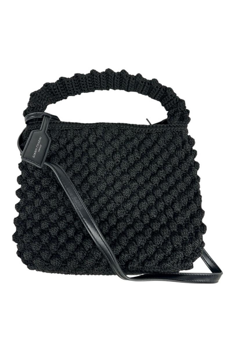 secchiello donna pon pon nero